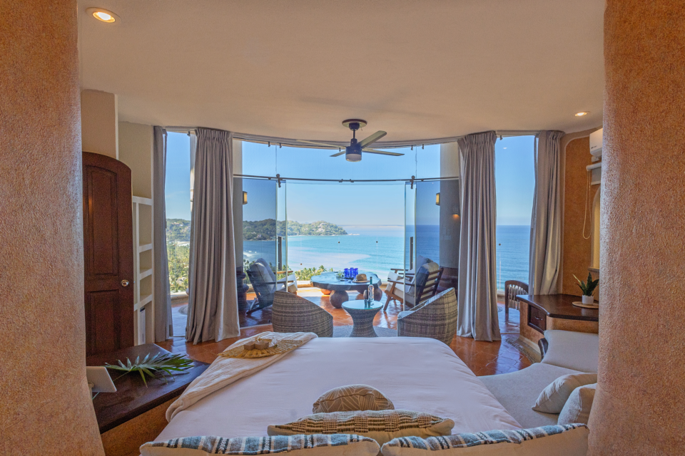 Bright and airy interior of the ocean-view